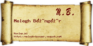 Melegh Böngér névjegykártya